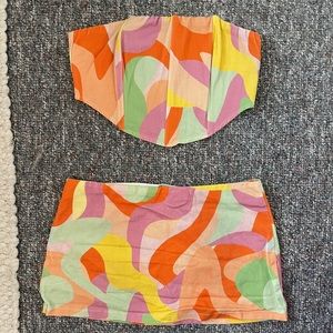 Peppermayo colorful corset and skirt set | Size US 6